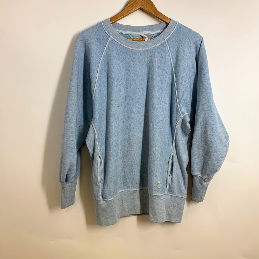 Free People Movement‎ Better Days Cotton Blend Raglan Sleeve Sweatshirt Top XS